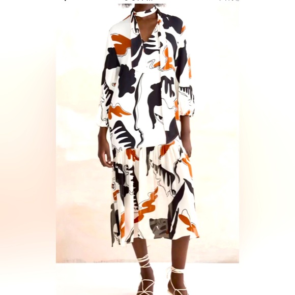 Zara Dresses & Skirts - ZARA Fun Safari Print MIDI Dress NWT $119. Size XS/S